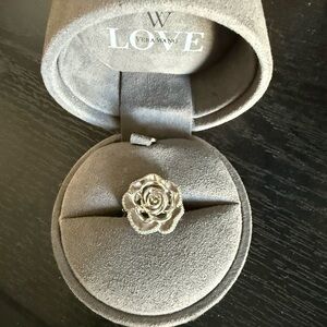 Vera Wang Silver Rose Blossom Ring